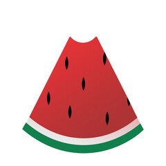 illustration of a watermelon that has been bitten
