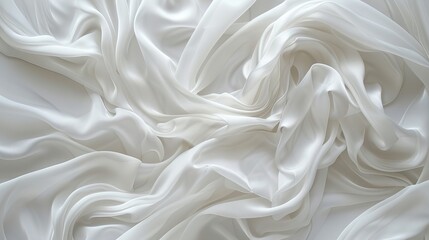Fototapeta premium Abstract white textiles