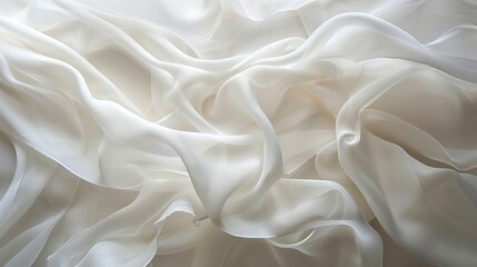 Fototapeta premium Abstract white textiles