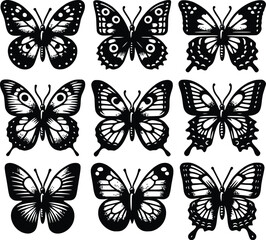 Naklejka premium butterfly silhouette vector