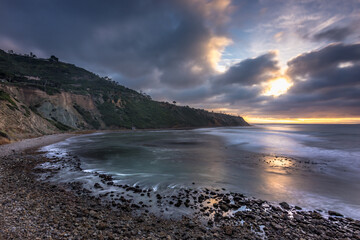Tranquil Coastal Sunset at Bluff Cove