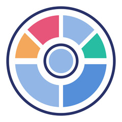 Fototapeta premium business flat icon