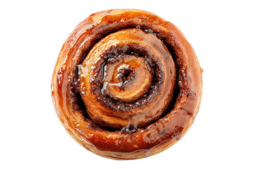 Fototapeta premium Cinnamon roll isolated on transparent background