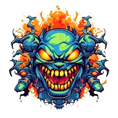 Art illustration Character Cute Monster isolated background