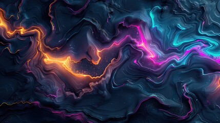Obraz premium Electric Flow. A Futuristic Abstract Painting