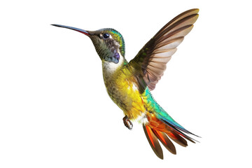 Elegant hummingbird isolated on transparent background
