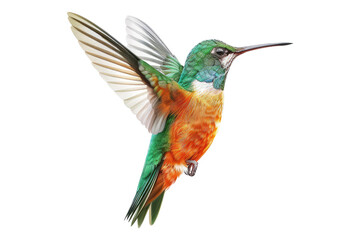 Fototapeta premium Elegant hummingbird isolated on transparent background