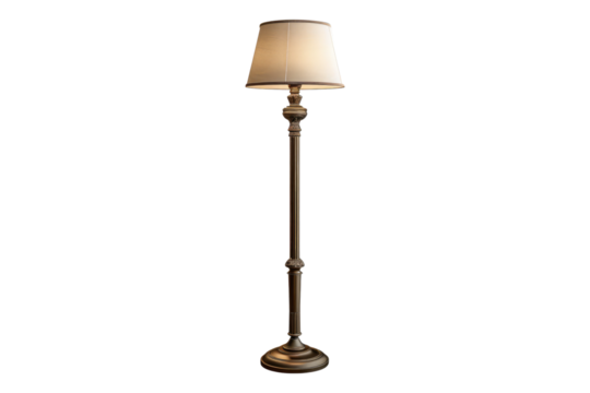 Floor lamp isolated on transparent background
