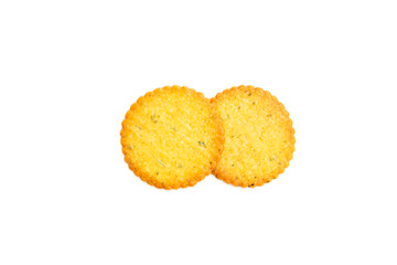 Crackers mixed seaweed isolated on white background, Seaweed flavor biscuit
