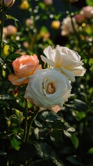 Vibrant Healthy Blooms of Garden Roses