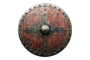 Naklejka premium Medieval shield isolated on transparent background