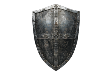 Medieval shield isolated on transparent background