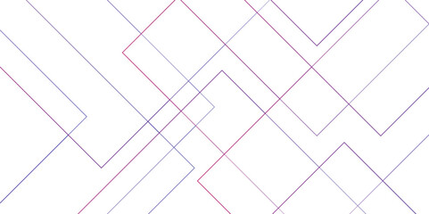 Abstract minimal geometric White and pink light design background. Thin linear square diamond shape and rectangle. futuristic architecture concept with digital geometric connection pink lines