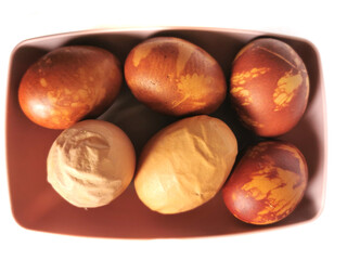 natural colored easter eggs