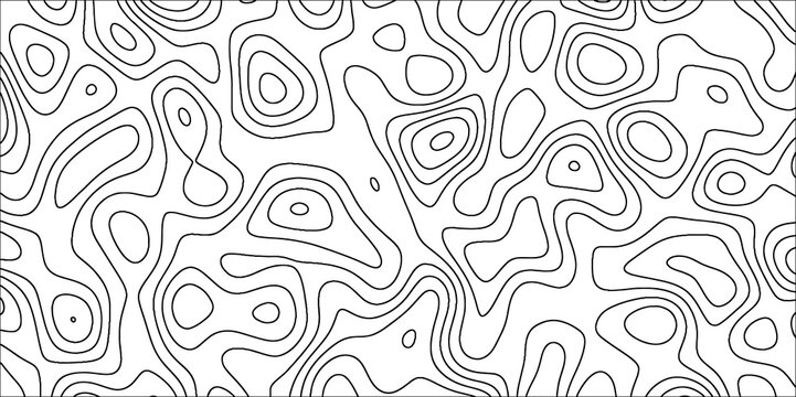 Topographic map background with geographic line. Line topography map contour background, geographic grid. Paper Texture Imitation of a Geographical map shades .