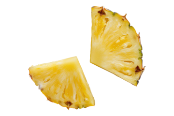 Pineapple slice isolated on transparent background