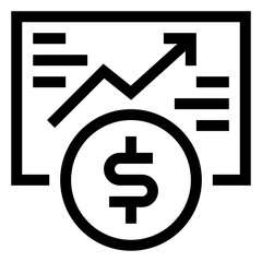 Calculator and Money Bag Accounting line icon UI