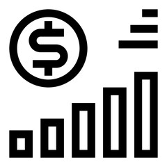 Financial Statistic line icon UI