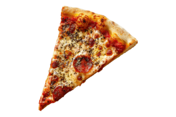 Pizza slice isolated on transparent background