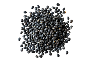 Split black gram Isolated on transparent background
