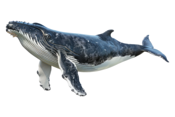 Whale Isolated on transparent background