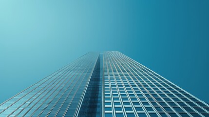 Fototapeta premium Towering Building With Numerous Windows