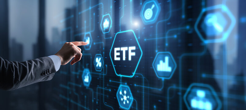 ETF Exchange traded fund Investment finance concept