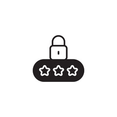 Password icon design with white background stock illustration