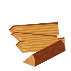 Chopped logs