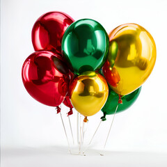 red, green and yellow balloons