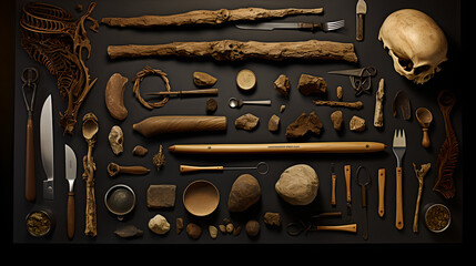 Ancient Artifacts and Tools Collection

