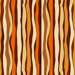 Seamless pattern of irregular stripes in earthy tones, inspired by the natural beauty of wood grain, Generative AI