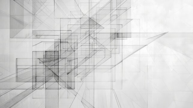 An array of squares and linear patterns intersecting at points that align with the golden ratio