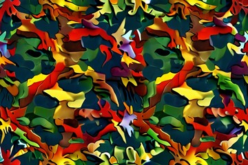 seamless pattern with Unique colour combinations 