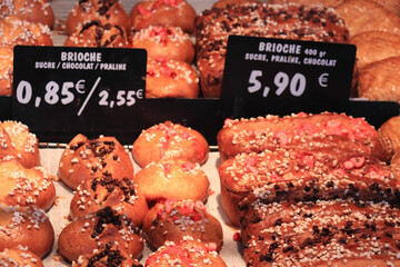 French bread in a big bakery