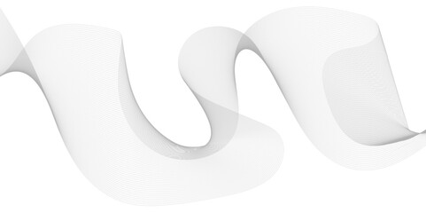 Abstract grey white waves and lines pattern. Stylized line art background. Vector illustration.