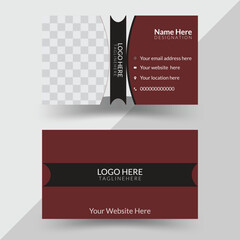 1.Modern & creative  business card design with minimalist and 
elegant design. Dark red & dark black  combination business card 
design.