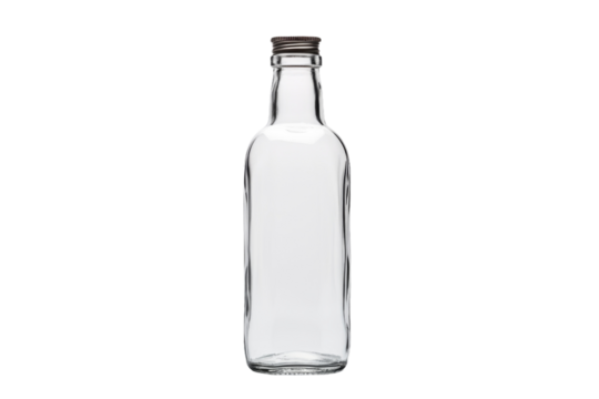 Soda Bottle Silhouette Isolated on Transparent Background
