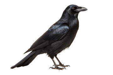 Crow Silhouette Isolated on Transparent Background