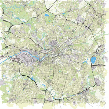 City map of Manchester UK