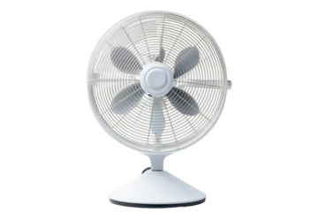 Remote-Controlled Stand Fan Isolated on Transparent Background