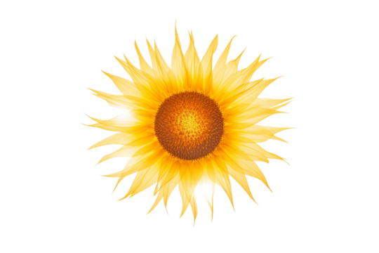 Golden Sunrise Glow on Horizon Isolated on Transparent Background