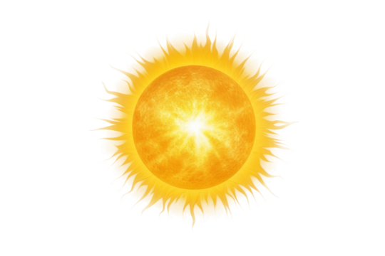 Warm Sunlight Streaming Isolated on Transparent Background