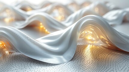Business growth and detailed reverse zigzag light on a white background, super realistic and high resolution rendering