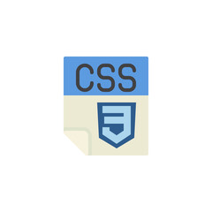 CSS file flat icon