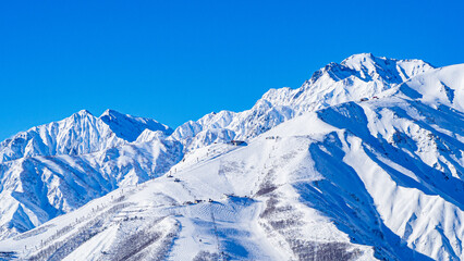 Obraz premium 八方尾根と冬の北アルプス 後立山連峰