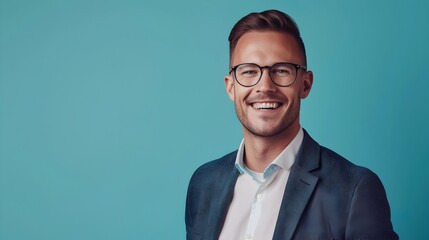 Successful Young Business Executive Leads with Optimism and Expertise