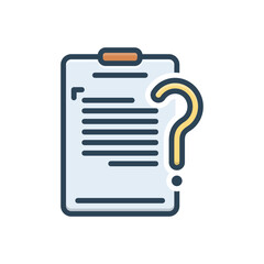 Color illustration icon for faq  information