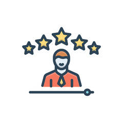 Color illustration icon for experience