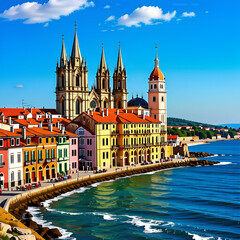 Fototapeta premium City and water